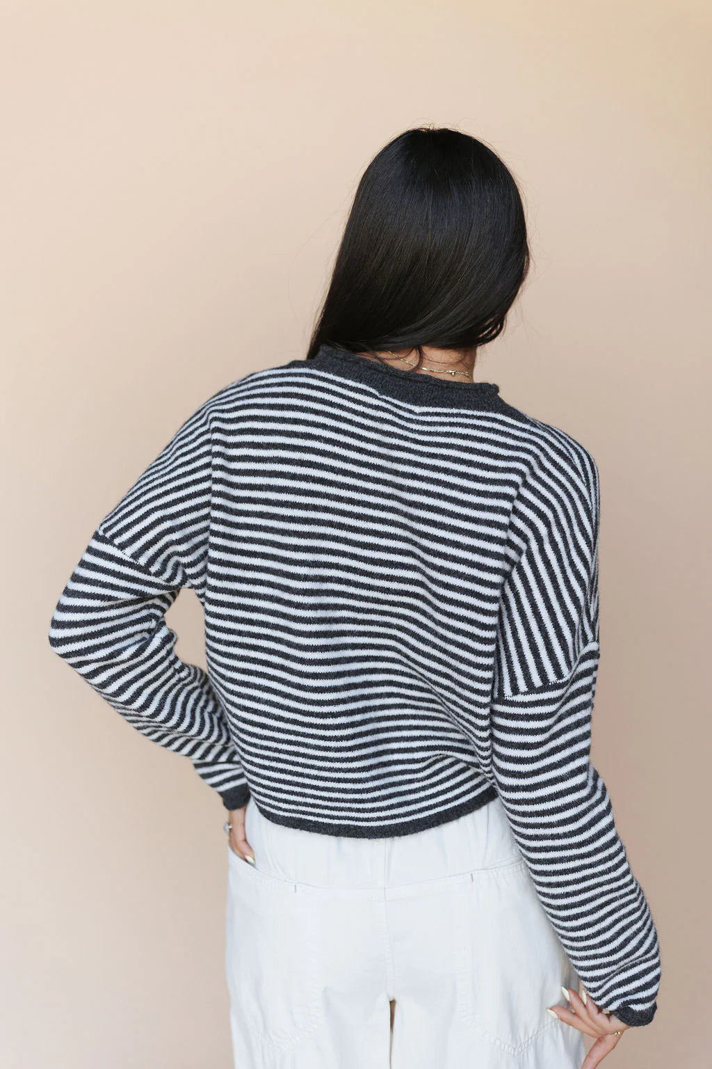 Piper Cardigan in  Pinstripe
